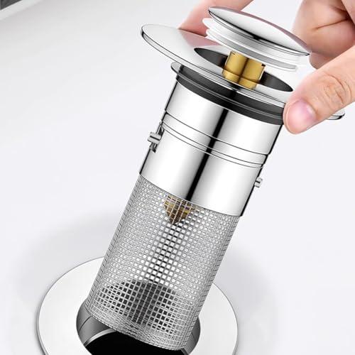 1pc Pop - Up Sink Drain Filter: Stainless - Acciaio Hair Catcher per US Bagno Sink Sostituzione