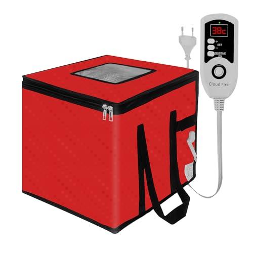 Cloud Fire Scatola pieghevole per fermentazione della pasta, con coperchio, rimovibile, multifunzione, per casa, pane, pizza, yogurt, vino di riso (rosso, medio)