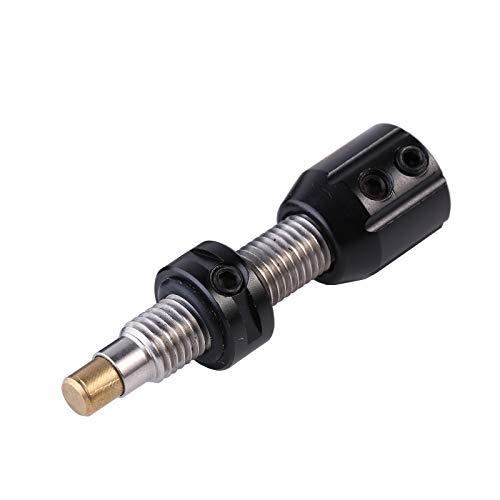 BICASTER Tiro con L'Arco Cuscino stantuffo Pulsante a Pressione Regolabile Filettatura in Rame per Archi ricurvi (Nero)