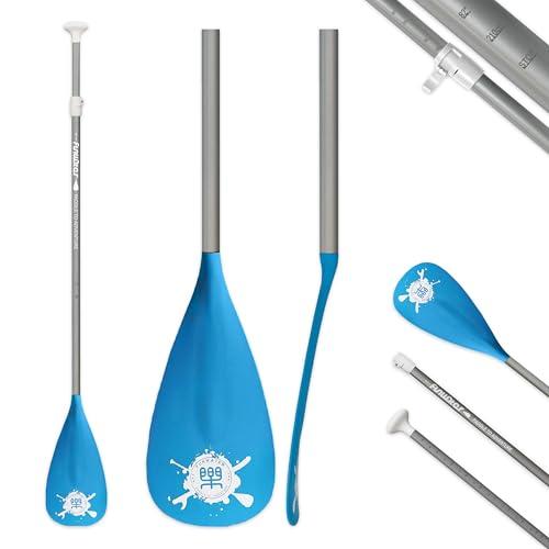 FunWater Pagaia SUP – 3 pezzi regolabile Stand Up Paddle Board Paddle Board – Tavola da paddle leggera e galleggiante – Durevole e riponibile, lame in nylon rinforzate, colpo efficiente