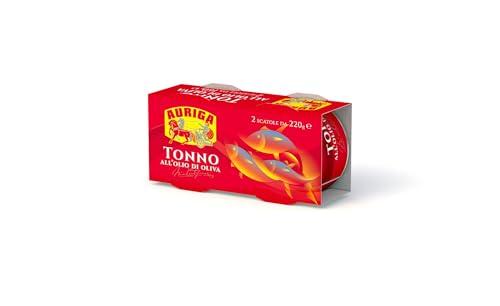 Tonno Auriga con Olio di Oliva 2 scatole da 220gr. Fonte di Proteine. Senza conservanti.