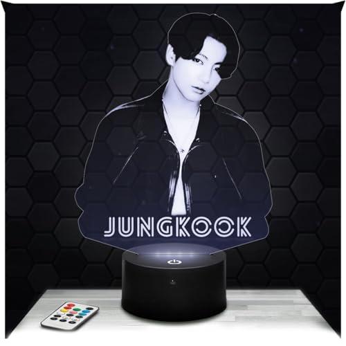 Lampephoto.fr - Lampada 3D Jung kook, Luce Notturna Tattile, Decorazione Camera Lampada 3D Jung kook oggetto K-Pop Corea Pop Coreana Idea Regalo Decorazione, Decorazione Idea Regalo Natale TOP
