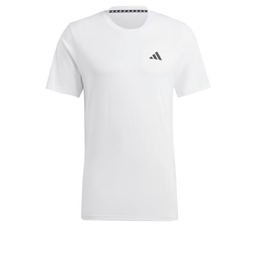 adidas Uomo Train Essentials Feelready Training Tee, White/Black, L