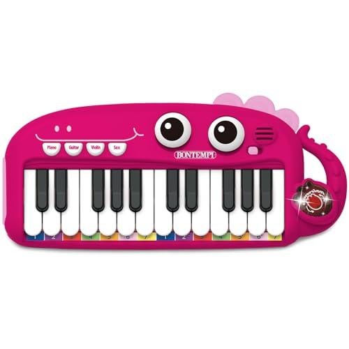 Bontempi | PlayKeys: Tastiera Giocattolo a 24 Tasti per Piccoli Musicisti, Rosa, 300x140x40 mm