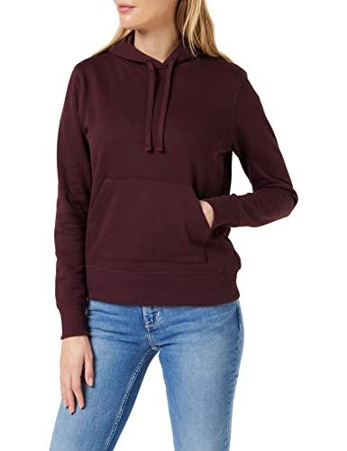 Amazon Essentials Felpa con Cappuccio in Pile (Taglie Forti Disponibili) Donna, Bordeaux, L