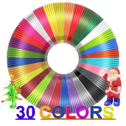 3D Filamento Fili Penna PLA 30 Colori, 1,75 mm 3D Penna Filamento Ricarica per Penna 3D 5M Ciascuna Totale 150M, Stampanti 3D Materiali Filamenti Penna per MYNT3D,ODRVM,Tecboss,Lovebay,SCRIB3D,Dikale