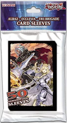 YuGiOh Albaz Ecclesia Brigade - Bustine per carte collezionabili, 50 pezzi