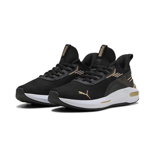 Puma Scarpe da Corsa Softride Enzo 5 Hype Unisex, Puma Nero Puma Oro, 42 EU