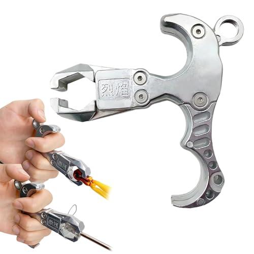 XFLHXY Dispositivo di Rilascio per Fionda Portatile in Acciaio Inossidabile Impugnatura di Rilascio per Fionda Accessori per Tiro a Segno e Pesca Freccette per Tiro a Segno