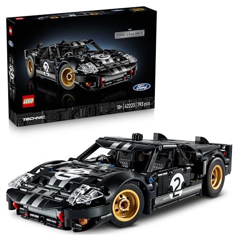 LEGO Technic Auto da Corsa Ford GT40 MKII 1966 - Kit di Modellismo da Collezione per Adulti - Set di Ingegneria con Motore V8, Dettagli e Livrea Originali - Regalo per Fan di Sport Motoristici 42223