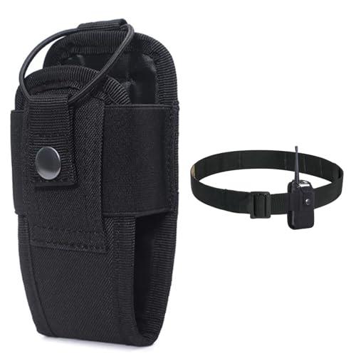 Butyeak Custodia da Cintura per Radio Portatile, Walkie Talkie Pouch, Custodia per Radio, Porta Radio, Walkie Talkie Radio Pouch, Custodia per Radio, per Cintura di Sicurezza, Nero