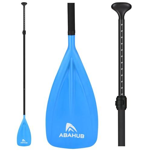 Abahub Pagaia SUP Alluminio Remi Sup Paddle Stand Up Paddle Telescopico 173-213 cm Rivestimento in PU per SUP Surf Board Boating, Nylon Plastic Blade Nero/Blu/Verde/Rosso/Arancione/Giallo