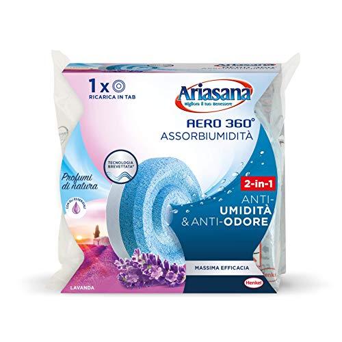 Ariasana Aero 360° Ricarica TAB Lavanda per dispositivo Aero 360° kit, assorbi umidità in Tab profumata rilassante, elimina i cattivi odori, aromaterapia, 1 TAB da 450g