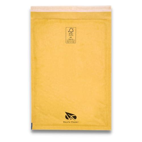 RAYLU PAPER - Confezione da 10 Buste Imbottite per Spedizioni in Carta Kraft Marrone con Chiusura Autoadesiva, Buste Pluriball Leggere e Resistenti ideali per Documenti e Spedizioni (150 x 210 mm)