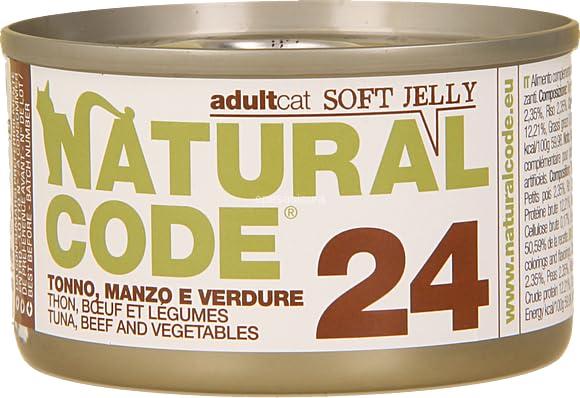 NATURAL CODE 24 TONNO, MANZO E VERDURE GR.85