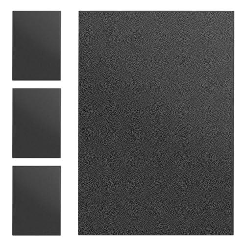 4 Pezzi Fogli di Plastica ABS Nera, 3 mm con Pellicola Protettiva, 30 x 20 cm Pannelli di Plastica ABS Neri, Pannello Nero Rigido Modellabile, per Modellismo, fai da te, Parafanghi, Pittura