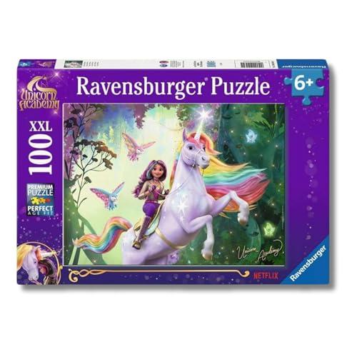 Ravensburger - Puzzles XXL Accademia Dell'unicorno | Puzzle 6 Anni In Su | Puzzle 100 Pezzi Per Bambini Da 6 Anni In Su | Puzzle Bambini 36 X 49 Cm | Puzzles Ravensburger