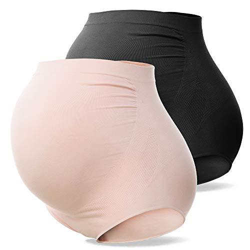 SUNNYBUY, Biancheria intima premaman a vita alta da donna, per gravidanza, senza cuciture, morbide mutandine stile culottes con vita sopra il pancione, XXX-Large