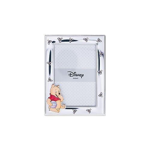 VALENTI & CO. – Disney Baby – Winnie The Pooh - Cornice Portafoto in Argento per Bambini, Idea Regalo Battesimo, Nascita o Compleanno (9X13 cm)