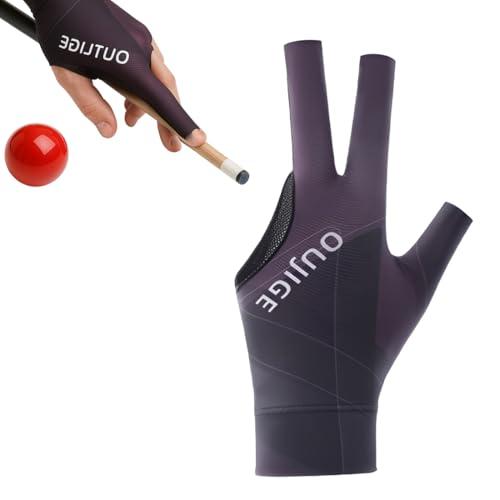 KIRZAX Guanti da Biliardo Sinistro,Guanto da Biliardo con 3 Dita,Guanti da Piscina Traspiranti Antiscivolo,Guanti da Piscina Antiscivolo
