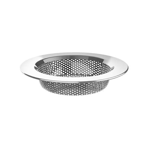 Filtro per lavello da cucina in acciaio inox, diametro esterno 11,1 cm, design lavabile in lavastoviglie, include due filtri di scarico resistenti con diametro interno di 7,6 cm