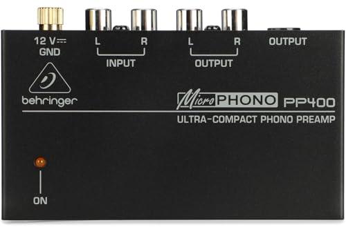 BEHRINGER PP400 MICROPHONO PREAMPLIFICATORE PER GIRADISCHI RIAA PHONO PRE