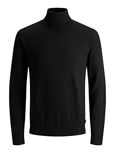 Jack&Jones Maglioncino a collo alto in misto cotone. Nero