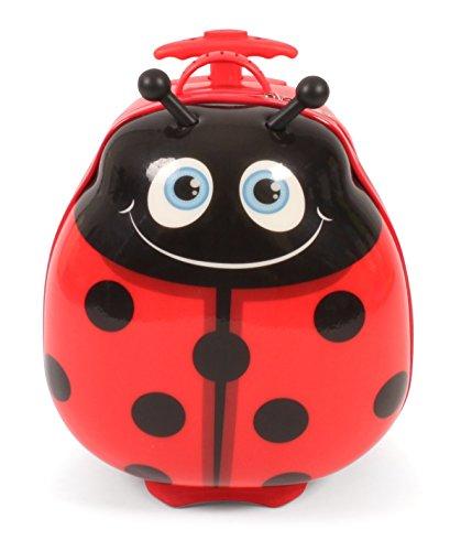 Bayer Chic 2000 Bouncie Kinder-Trolley mit 3D-Marienkäfer-Motiv Valigia per bambini, 40 cm, 20 liters, Rosso (Rot)