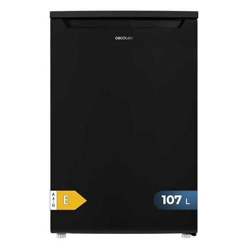 Cecotec Mini Frigorifero 107 L Bolero CoolMarket TT 107 Black. Mini Bar, Classe E, Temperatura Regolabile, Crisper Box, Cassetto Congelatore e Livello Sonoro Basso, Nero