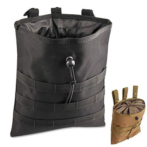 Gexgune Molle Sistema tattico Molle Dump Magazine Pouch Caccia Recupero Sacchetto Goccia Sacchetto Accessori Militari (Nero)