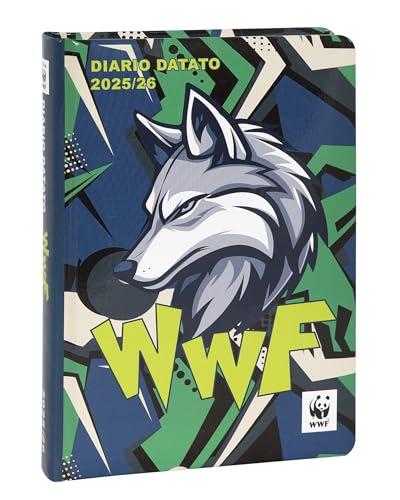 WWF - Diario Scuola 2025-2026 Ufficiale WWF, Diario 12 Mesi, Ideale per la Scuola Elementare o Media, con Copertina Rigida e 352 Pagine a Colori, 13 x 17,8H cm