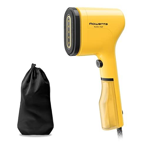 Rowenta DR2026 Pure Pop, Ferro da Stiro Verticale Portatile a Vapore, Utile per Stirare e Igienizzare i Tuoi Capi, con Sistema Reversibile, Riscaldamento Rapido, Potenza 1300W, Colore Giallo