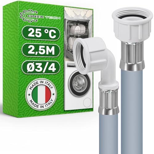 Tubo Carico Lavatrice e Lavastoviglie 2,5m e Valvole Ø 3/4