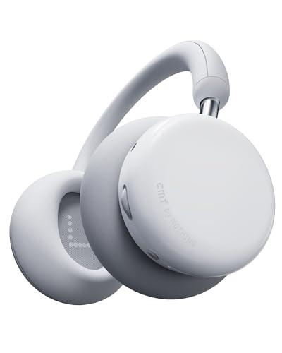 CMF Headphone Pro - Cuffie Bluetooth Over-Ear Wireless – Fino a 100h di Batteria, Hi-Res con LDAC, Audio Spaziale, con Cancellazione Attiva del Rumore – Grigio Chiaro