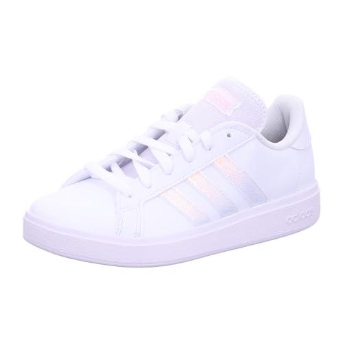 adidas Grand Court Base 2.0 Shoes, Scarpe Donna, Cloud White/Cloud White/Clear Pink, 39 1/3 EU
