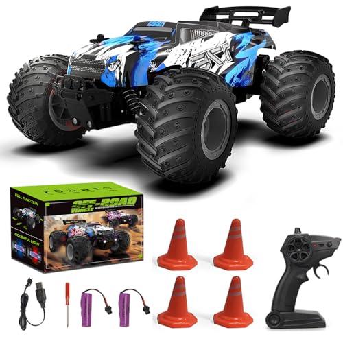 Macchina Telecomandata Auto Rc Cars: 1:18 Macchina Radiocomandata con luci a LED, 2,4 GHz All Terrain Offroad Auto Telecomandata con 2 batterie, 20 km/h RC stunt car adatto per bambini e adulti