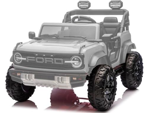 Kit 4 Ruote in Gomma EVA XL con Copriruota per Auto Elettrica per Bambini Ford Bronco 24V – Ruote Antiscivolo Silenziose, Maggiore Aderenza e Comfort di Guida