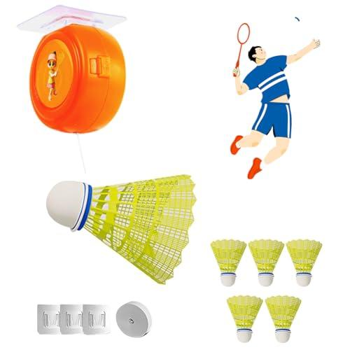 Badminton Rebound Trainer portatile Badminton Trainer attrezzo per la formazione di badminton badminton singolo, per rimbalzo, badminton autoapprendimento per campi da badminton, giardino, parchi,