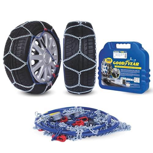 Goodyear Catene da Neve G7, Catene Neve 7 mm, Catene Auto Omologate TUV e GS Onorm, Taglia 120, per R14 - R20 (Misure per Pneumatici Dettagliate all'Interno)