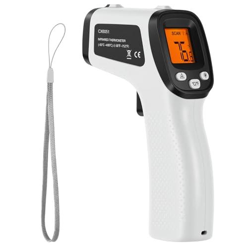 ABOHU Termometro a Infrarossi, -50°C ~ 550°C (-58°F ~ 1022°F) Pistola Termica Digitale Laser Senza Contatto con Display LCD, Termometro Laser per Cucina, Forno, Pizza, Frigorifero, BBQ (Non per Umani)