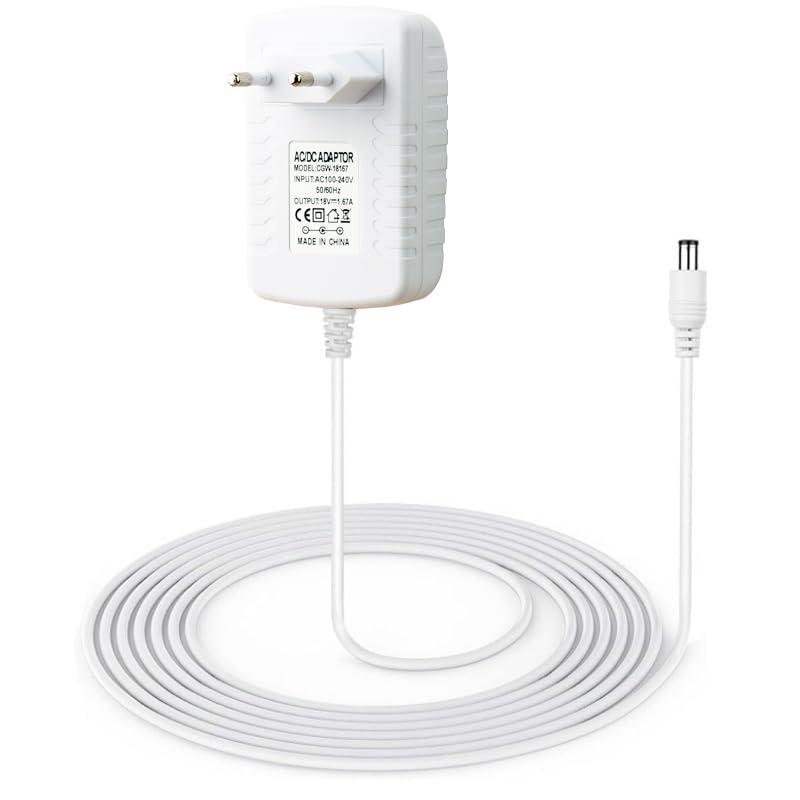 CHUNCAIL Adattatore 30 W per Alexa Echo (3a e 4a generazione), Show 8/10/15 (2a generazione), Plus 2nd - 18 V 1,67 A Bianco