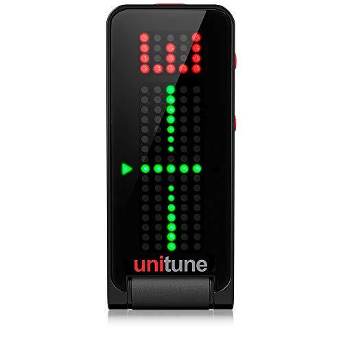 TC Electronic UNITUNE CLIP NOIR Headline Accordatore a clip nero con modalità stroboscopica e cromatica e display a matrice 108 LED per una qualità di sintonizzazione senza compromessi