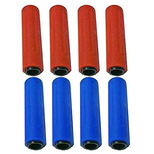 Roberto Sport Calcio Balilla Otto (8) manopole Originali Professional per aste Diametro mm.18 Colori Rosso, Blu