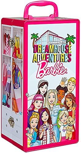 Theo Klein 5801 Valigia Guardaroba Barbie, con Barre Appendiabiti e scaffali, Accessori Inclusi, Multicolore, Giocattoli per Bambini dai 3 Anni in su