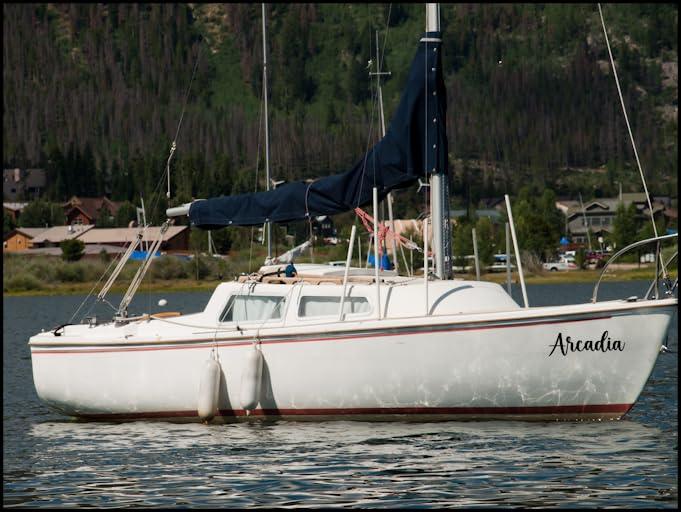 Coppia adesivi per imbarcazioni nautiche - nome barca personalizzato 60cm yacht, canottaggio, jet, ski, barche