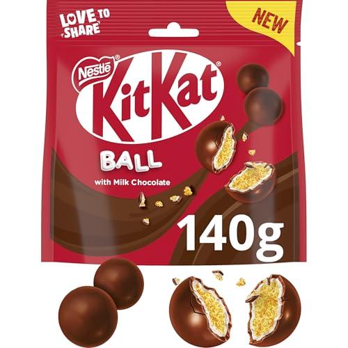 KITKAT Ball Palline di Cereale Croccante ricoperte di Cioccolato al Latte, Sacchetto 140g