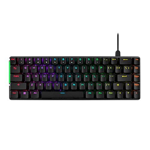 ASUS ROG Falchion Ace Tastiera Meccanica da Gaming, Illuminazione RGB, Switch ROG NX Rossi, Stabilizzatori Tastiera, Foam Insonorizzato, Tasti in PBT, Cablato con KVM, Layout Italia, Nero