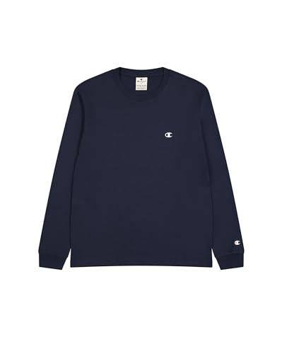Champion Legacy Basics - L-S Crewneck Maglietta a Manica Lunga, Blu Marino, XL Uomo FW23
