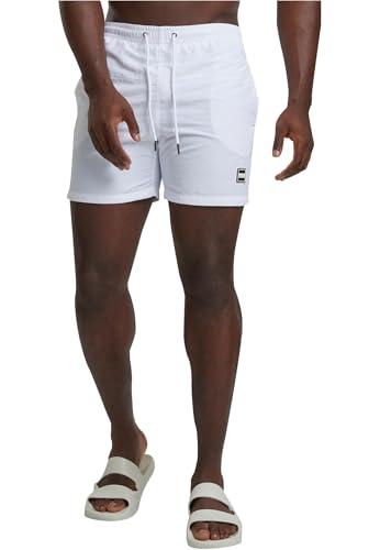 Urban Classics Block Swim Shorts, Pantaloncini da Bagno, Uomo, White, M