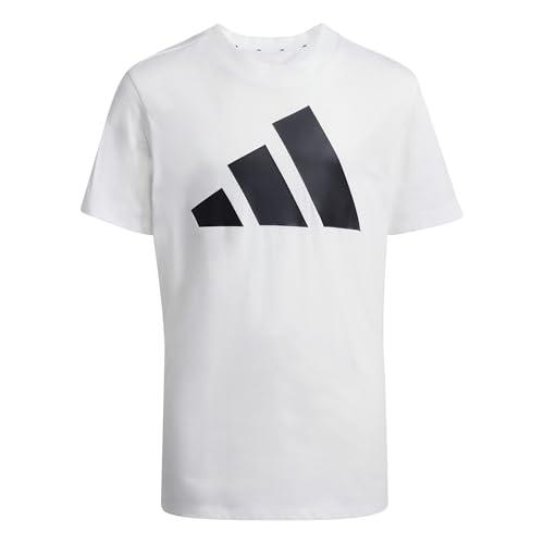 adidas Unisex - Bambini Essentials Big Logo T-Shirt, White/Black, 15-16 Years